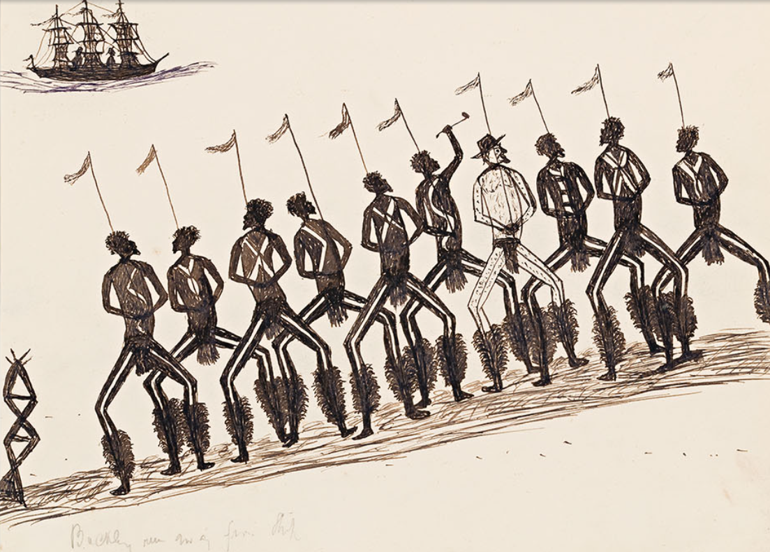 William Buckey in corroboree Tommy McRae